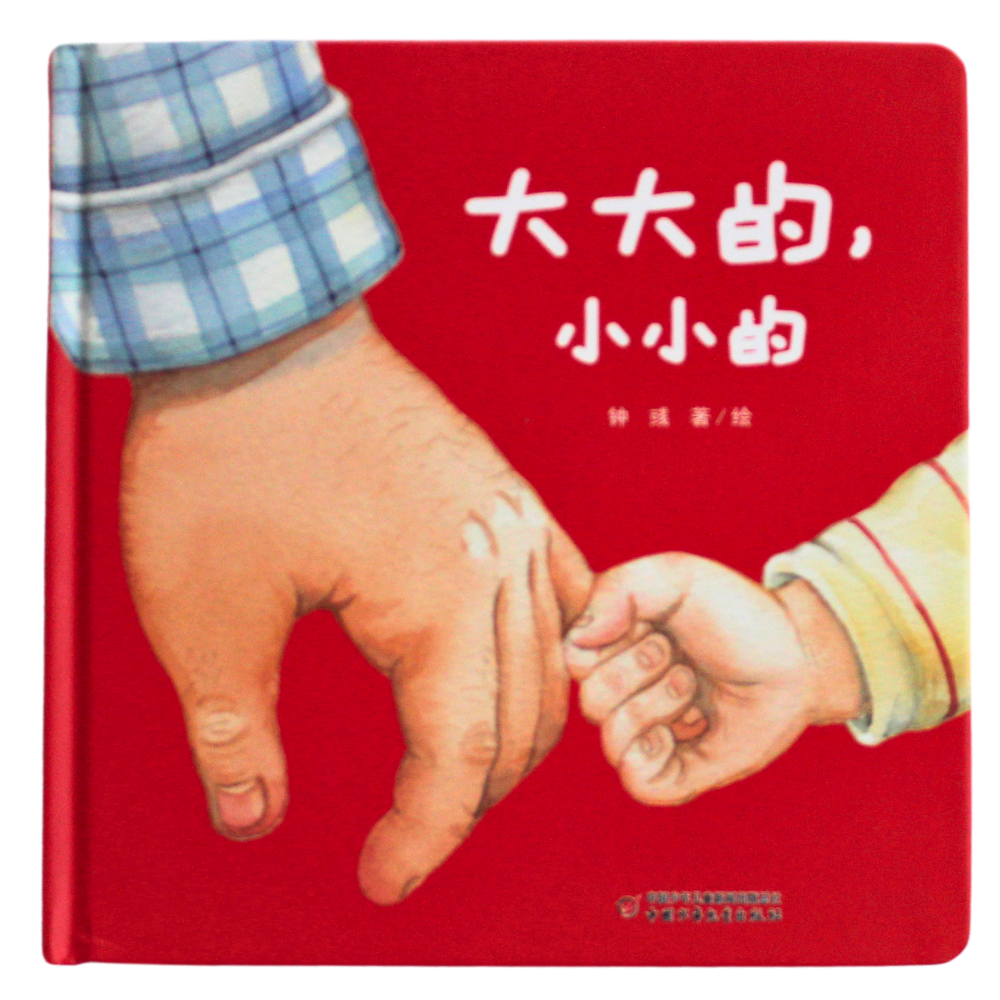 cover of "big and small" simplified chinese children's book with pinyin household objects family for toddler and babies
