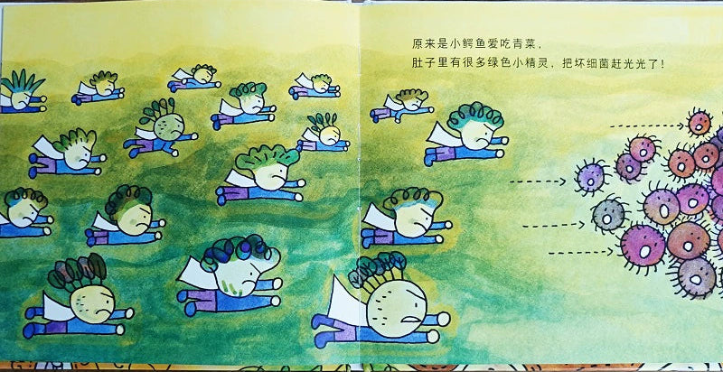 book in simplified chinese about eating vegetables with pinyin guide