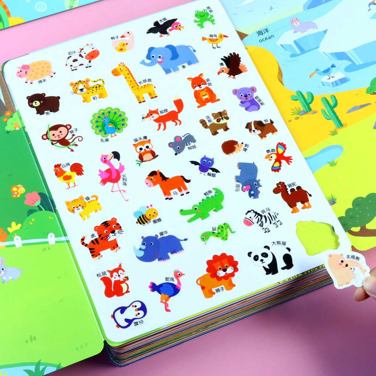 4 book Reusable Jelly Sticker Book bundle